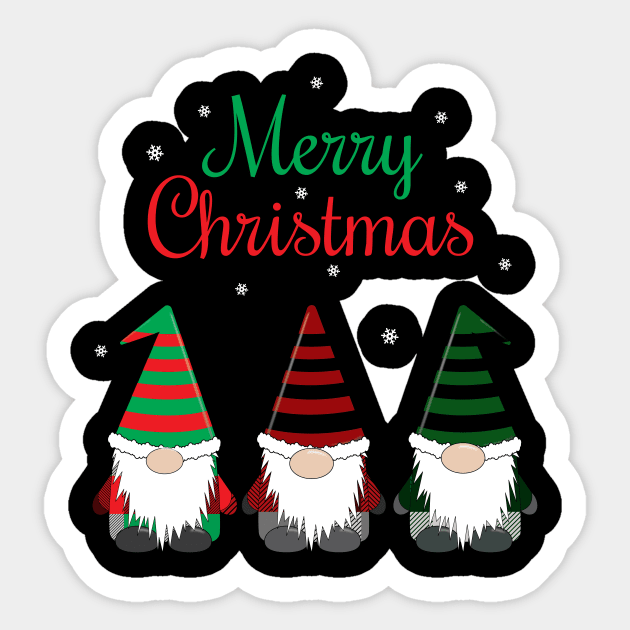 Merry Christmas Gnomes Color Sticker by KevinWillms1